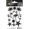 Herma FASHIONLine CLASSIC Tattoo Black Beach, Schwarz, 1 Blatt mit 13 Tattoos