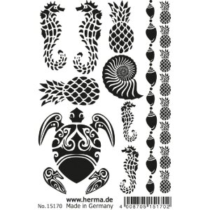 Herma FASHIONLine CLASSIC Tattoo Black Caribbean Schwarz...