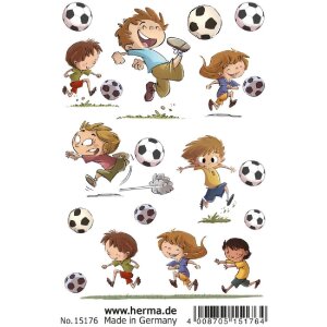 Herma FASHIONLine CLASSIC Tattoo Colour Soccers Schwarz XL