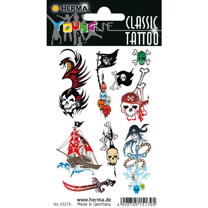 Herma FASHIONLine CLASSIC Tattoo Colour Pirats, Farbe: Pirat, Größe: 1 Blatt
