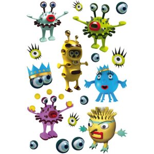 Herma DECOR Sticker Monster WG, weiß, 42 Stück