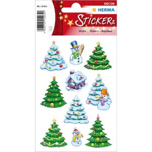 Herma DECOR Sticker Weihnachtswinterwald, bunt, 30...