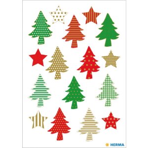 Herma DECOR Sticker Oh Tannenbaum bunt Weihnachtsmotiv 3...