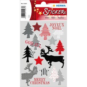 Herma DECOR Sticker Merry Christmas bunt Weihnachtsmotiv...
