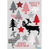 Herma DECOR Sticker Merry Christmas bunt Weihnachtsmotiv 3 Blatt 42 Stück