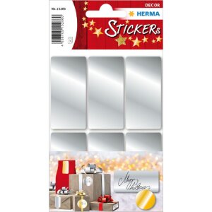 Herma DECOR Silberetiketten 26 x 54 mm 18 Stück