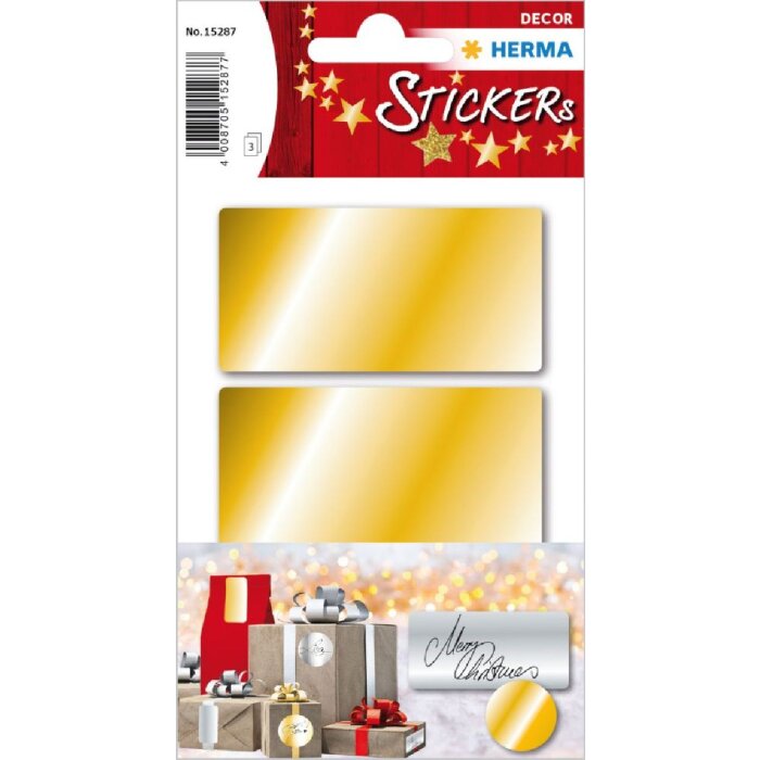 Herma DECOR Goldetiketten 34 x 67 mm 9 Stück