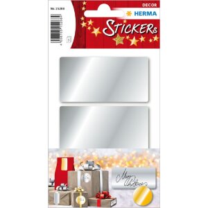 Herma DECOR Silberetiketten 34 x 67 mm 9 Stück