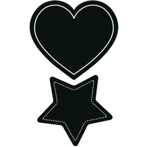 Herma HOME Tafeletiketten Herz und Stern, weiß, 2...