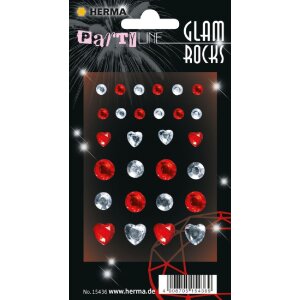 Herma FASHIONLine Glam Rocks Diamonds Red & Silver 1...