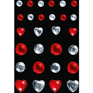 Herma FASHIONLine Glam Rocks Diamonds Red & Silver 1...