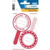 Herma HOME Deckeletiketten "New Look Rot" selbstklebend Ø 55 mm 6 Stück