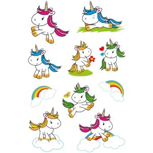 Herma DECOR Sticker Baby Einhorn beglimmert