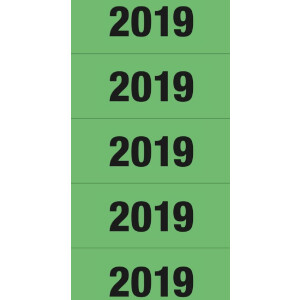Herma Jahreszahlen 2019 für Ordner 60x26mm grün...