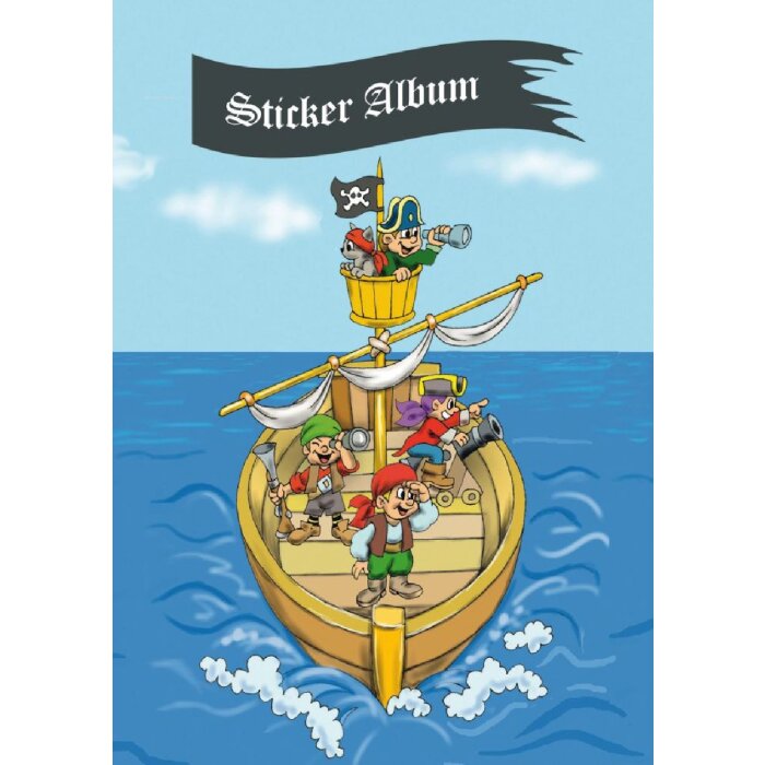Herma Sticker Sammelalbum A5 Piratenabenteuer 16 Seiten blanko für Kids