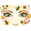 Herma FASHIONLine Face Art Sticker Honey bee, Farbe: Gelb, Größe: 1 Blatt