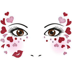 Herma FASHIONLine Face Art Sticker Love in Schwarz,...