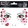 Herma FASHIONLine Face Art Sticker Love in Schwarz, Größe 10 x 10 cm