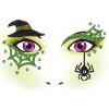 Herma FASHIONLine Face Art Sticker Hexe, Farbe: Schwarz, Größe: 10x15 cm