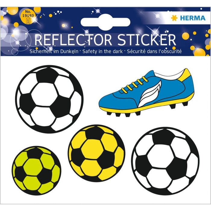 Herma Reflektorsticker Fussball reflektierend für den Alltag bis 150 m