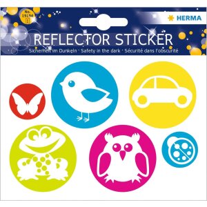 Herma Reflektorsticker Kreise silber 10 Stück