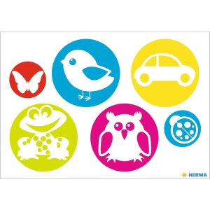 Herma Reflektorsticker Kreise silber 10 Stück