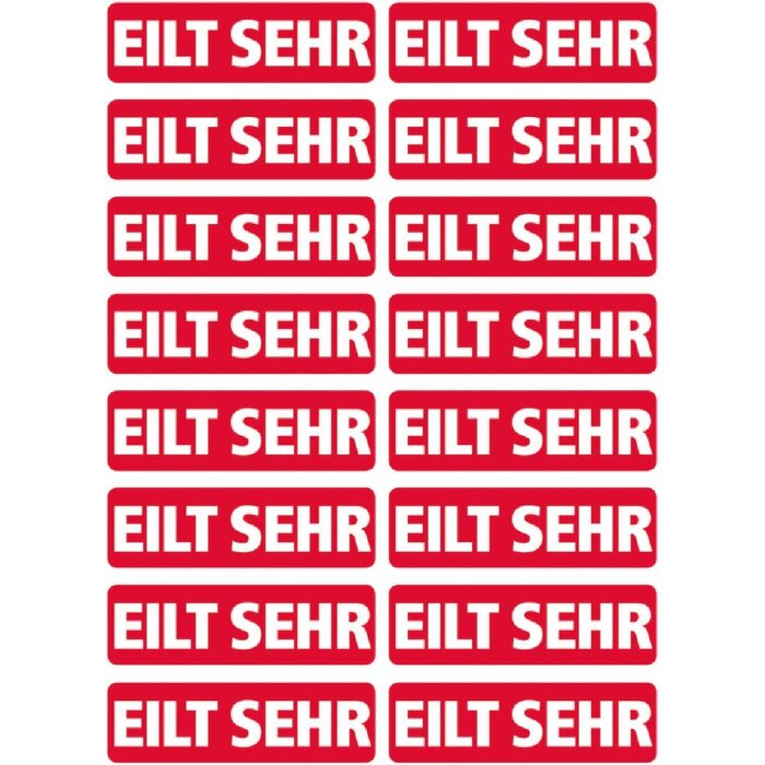 HERMA VARIO Textetiketten "Eilt sehr" 12 x 40 mm selbstklebend rot 320 Stück