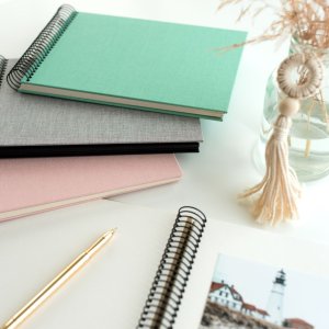 Goldbuch Spiralalbum Summertime grau 24x17 cm 40 schwarze Seiten