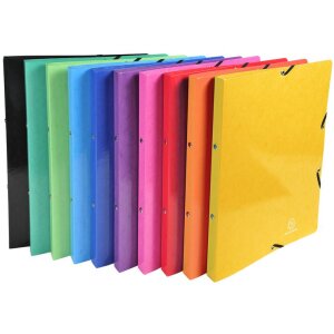 Exacompta Iderama Ringbuch A4 Gummizug 20mm Rücken 2/4 Ringe robust bunt