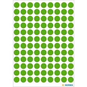 HERMA Vielzwecketiketten grün Ø 8 mm rund...