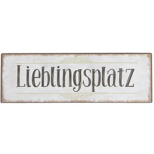 Clayre & Eef Textschild 6Y2808 Weiß Schwarz...