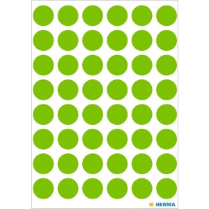 HERMA Vielzwecketiketten grün Ø 12 mm rund...