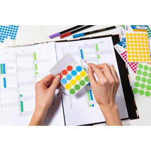 HERMA Gelbe Farbpunkte Markierungs-Etiketten 19 mm gelb