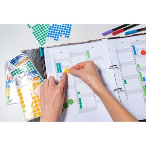 HERMA Gelbe Farbpunkte Markierungs-Etiketten 19 mm gelb