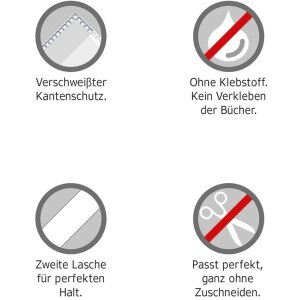 Protecție pentru cărți HERMA HERMÄX BASIC transparentă, cu etichetă de nume, multiple dimensiuni