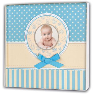 ZEP Babyalbum Matilda blau 31x31 cm mit Zierschleife 60...