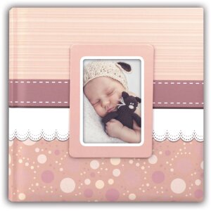 ZEP Cinzia Babyalbum 24x24 cm rosa mit 40 Seiten und...