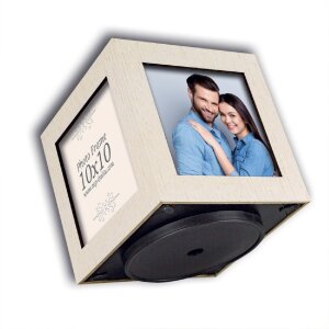 Ramă foto rotativă din lemn Norman pentru 4 fotografii...