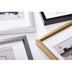 Walther Design Steel Style Kunststoffrahmen A4 Stahl 21x29,7 cm Klarglas