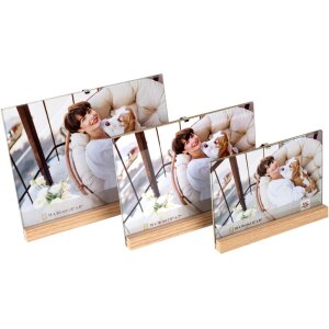 Ramă foto Walther Simplicity 10x15-15x20 cm, picior din lemn, design elegant modern