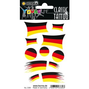 HERMA Young Line Classic Tattoo Deutschland Fahnenmotive...
