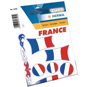 Fahnen Tattoos FRANKREICH 1 Blatt