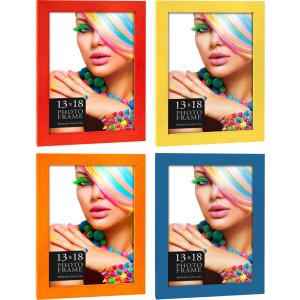 ZEP Holzrahmen Mexico Blockprofil 10x15 cm bis 30x45 cm Blau Gelb Rot Weiß