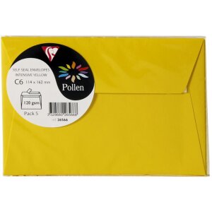 Ușoare de scris Clairefontaine Pollen C6, 5 bucăți, 120g/m², culori variate