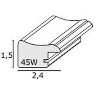 Rama foto neagră din plastic S45WF2, lățime 25 cm