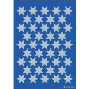 Sticker Sterne, silber Ø 14 mm