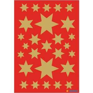 Herma Weihnachtssticker DECOR STERNE, GOLD