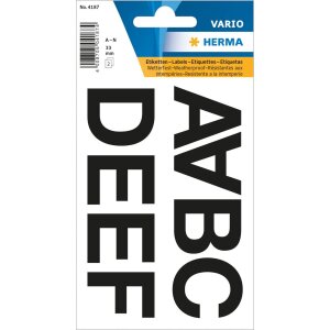 HERMA Vario Buchstaben schwarz A–N wetterfester...