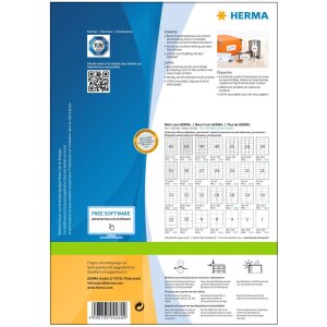 HERMA Etiketten Premium A4 weiß 97x67,7 mm Papier matt 800 Stück