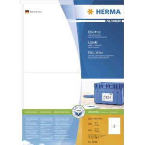 HERMA Etiketten Premium A4 weiß 210x148 mm Papier...